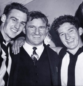 Bob Rose (middle) celebrates a win with Ian Graham (left) and David Norman (right).