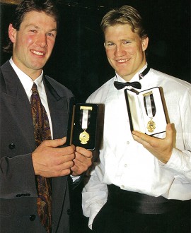 Gavin Brown and Nathan Buckley were joint winners of the E. W. Copeland Trophy in 1994.