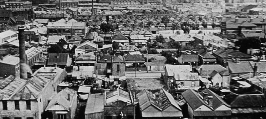 The suburb of Collingwood, from the Town Hall Tower - date unknown.